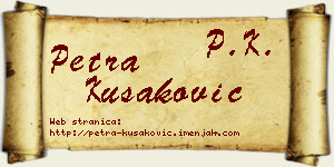 Petra Kušaković vizit kartica
